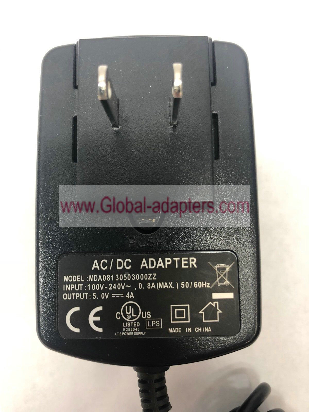 New AC/DC Adapter MDA08131201250ZZ 5.0V 4A power supply - Click Image to Close